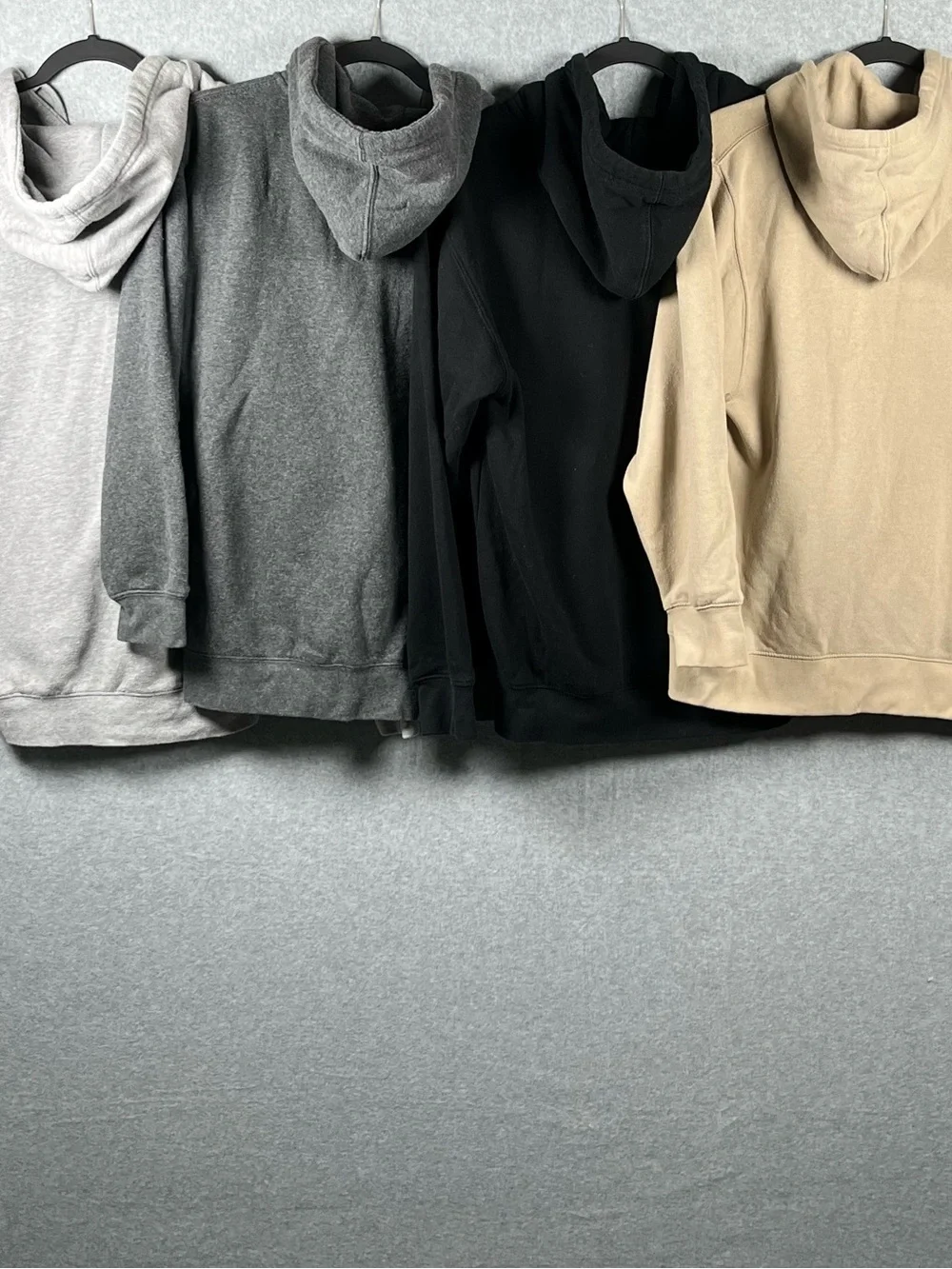 Men’s Full-Zip Hoodie Sweater Bundle - Black, Charcoal, Light Gray, Tan